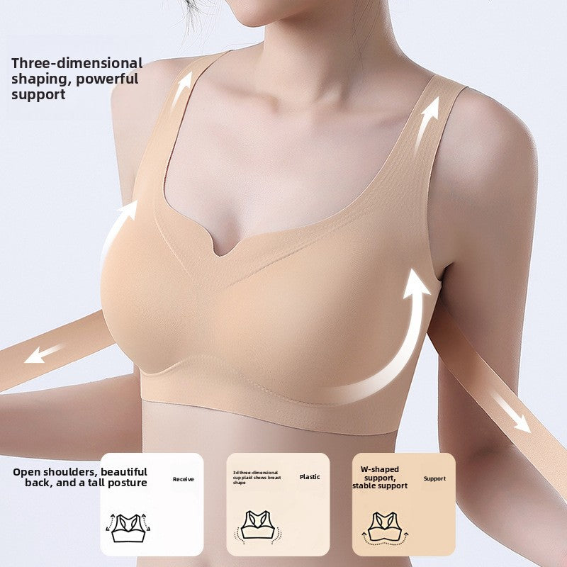 Posture Correcting Underwear for Women Seamless Front Closure Lift Up Breast Shaping Sports Bra with Beautiful Back Design