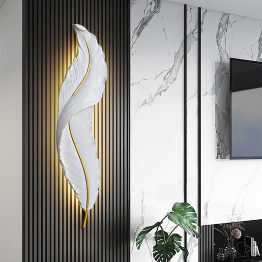Feather Wall Lamp Living Room Wall Lamp Bedroom LED Lamp Corridor Decorative Wall Lamp
