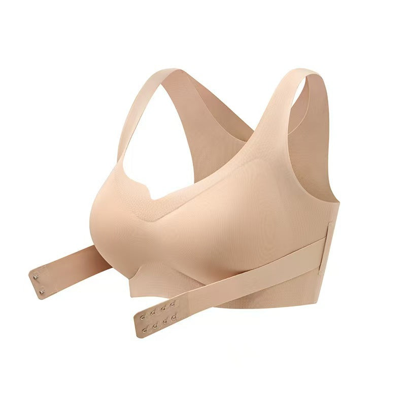 Posture Correcting Underwear for Women Seamless Front Closure Lift Up Breast Shaping Sports Bra with Beautiful Back Design
