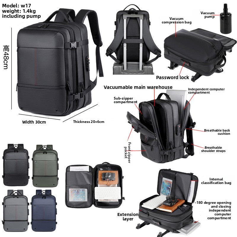 Vacuum Compression Business Backpack Travel Backpack