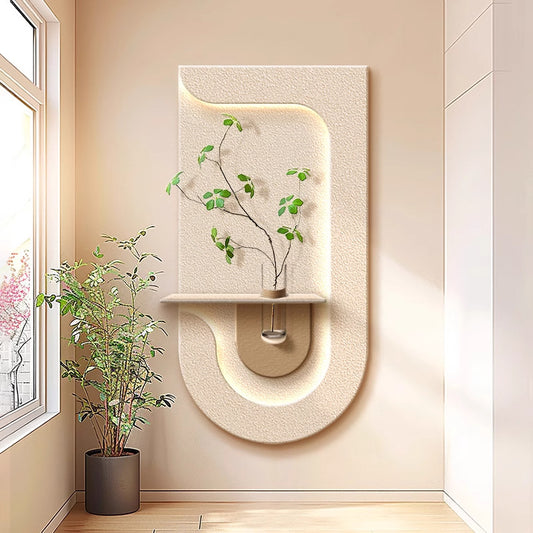 Hydroponic green plant porch decoration painting sandstone three-dimensional murals corridor end hanging painting living room wall painting