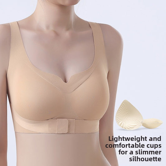Posture Correcting Underwear for Women Seamless Front Closure Lift Up Breast Shaping Sports Bra with Beautiful Back Design