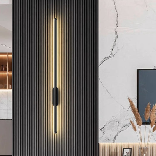No-Drill Smart Rechargeable Strip Wall Lamp with Hand-Swipe Switch, Minimalist Aisle Living Room Background Bedroom Bedside Lamp